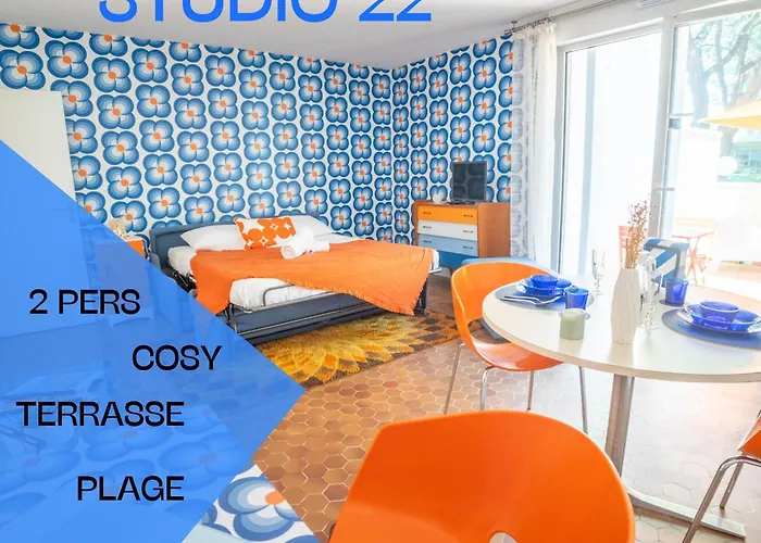 Studio 22-Clim-Wifi-Terrasse-Plage